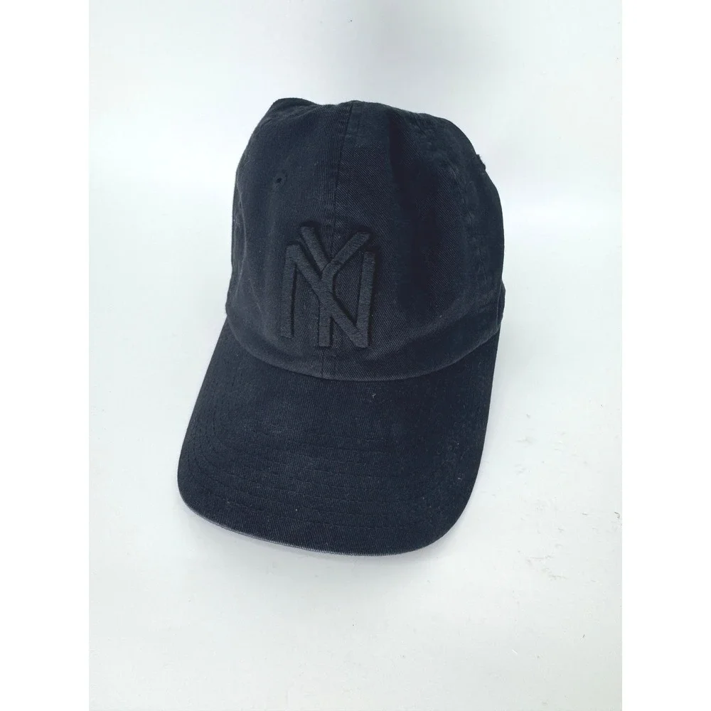 American Needle New York Yankees Hat Black Tonal Logo Adjustable MLB Cap